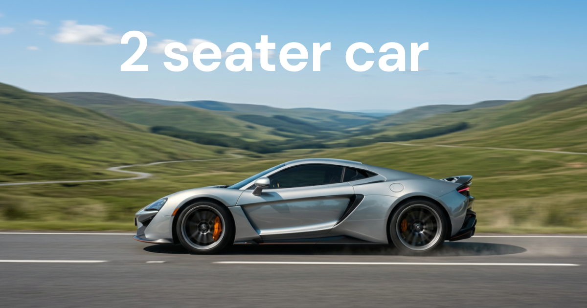 Luxury 2 seater sports car for an exciting driving experience