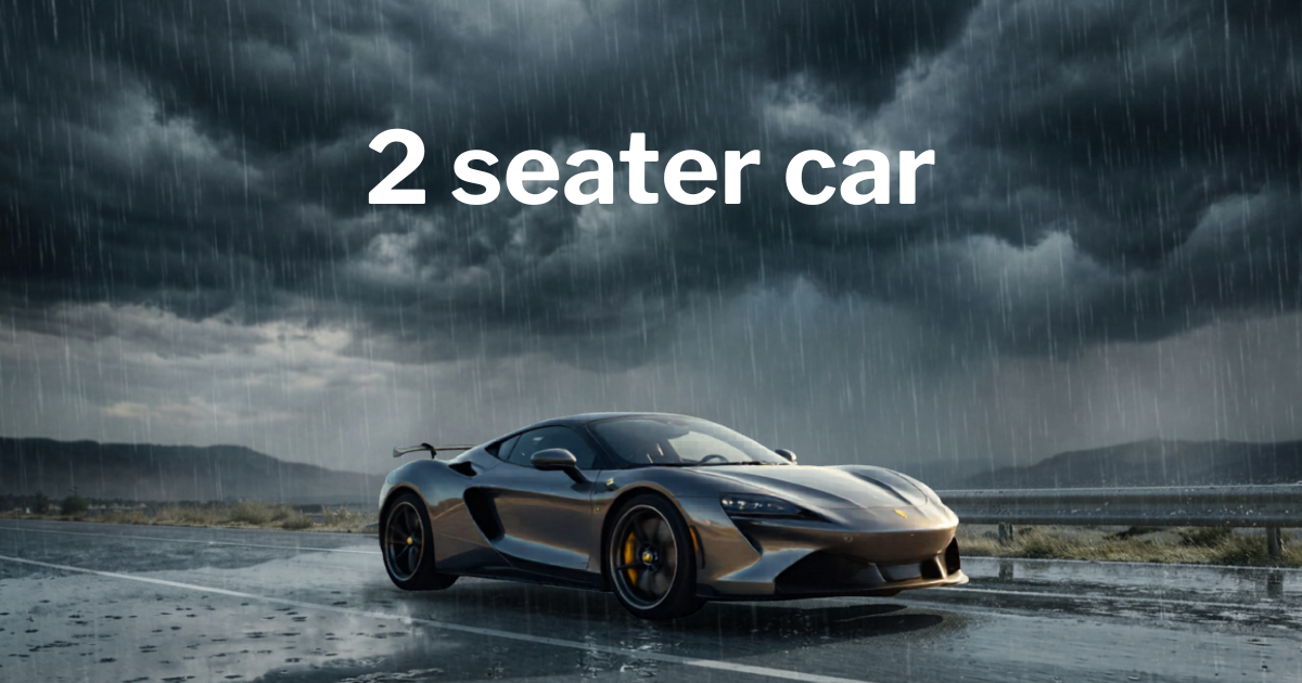 Stylish 2 seater car with sporty design and premium features