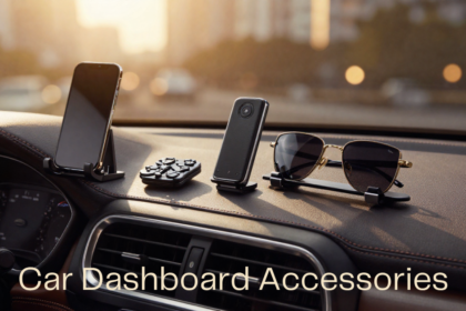 Modern car dashboard accessories enhancing vehicle comfort