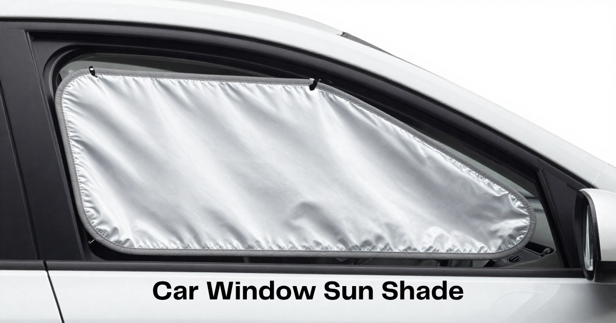 Premium car window sun shade blocking sunlight and keeping the car interior cool