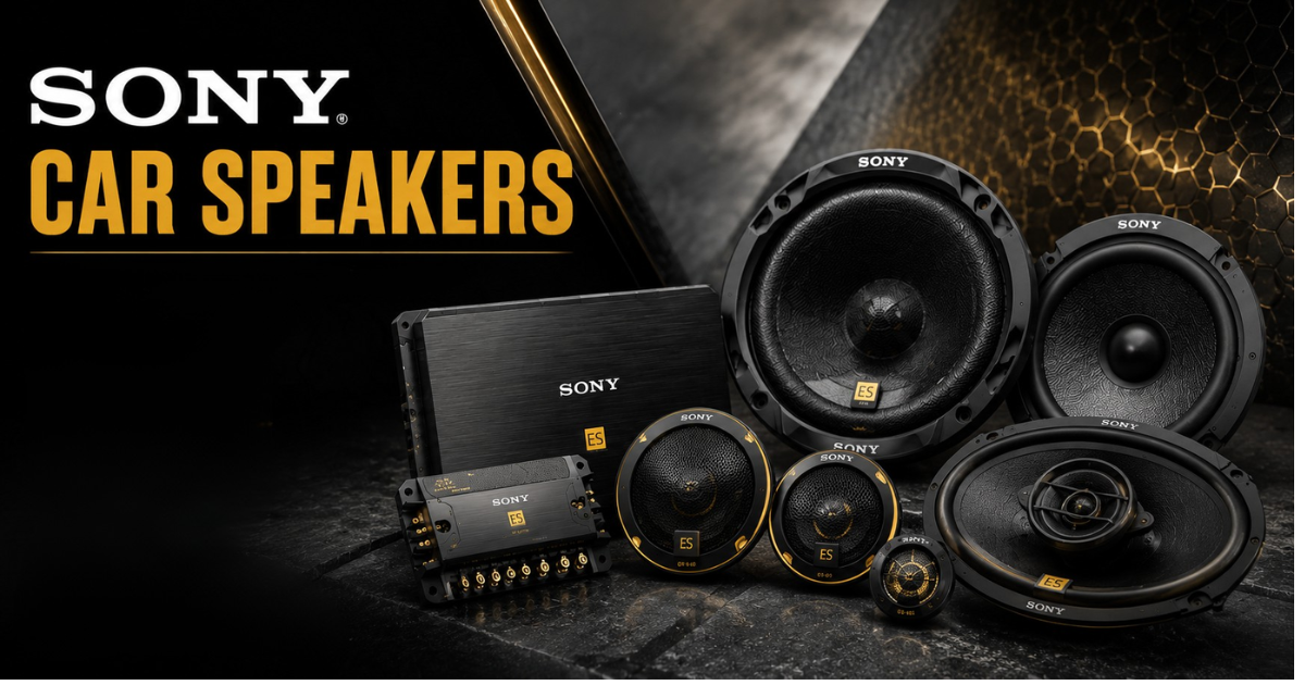 Premium Sony car speakers installed in a modern vehicle audio system