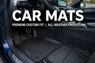 Premium car mats designed to protect vehicle flooring from dirt, dust, and spills.