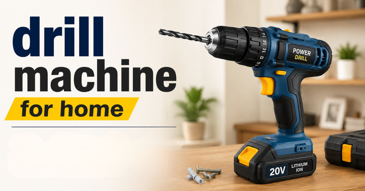 Drill machine for home use with powerful motor for DIY projects