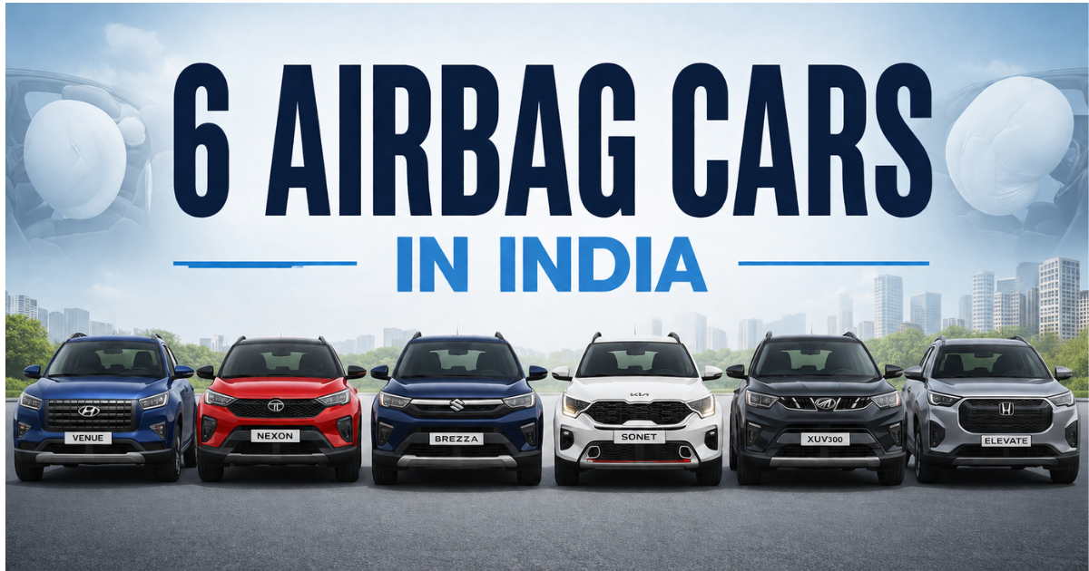 6 Airbag cars in India for safety