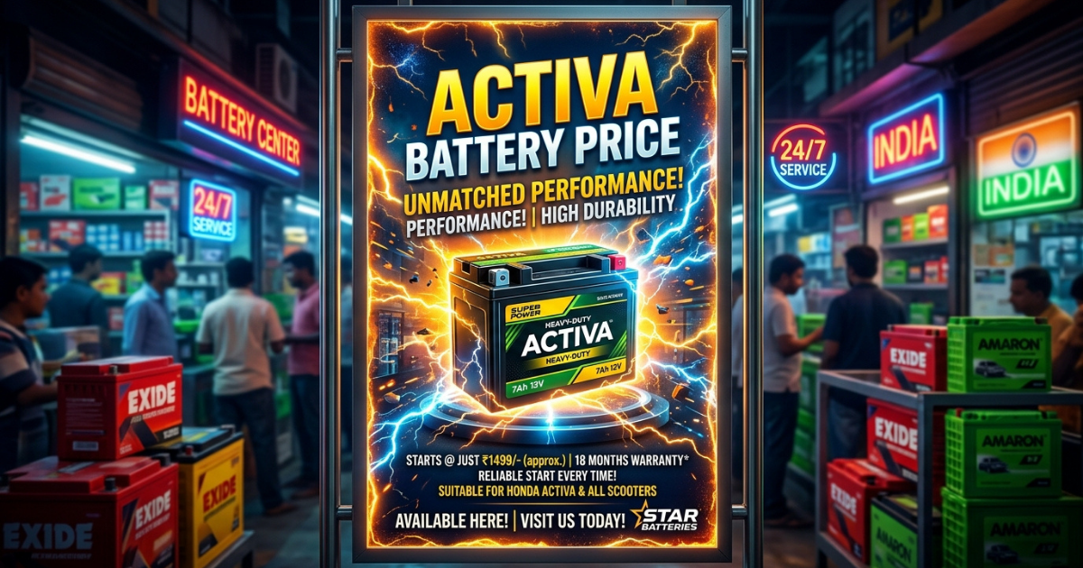 activa battery price for battery replacement