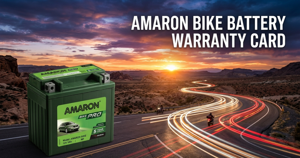 amaron bike battery warranty card for battery defect checks