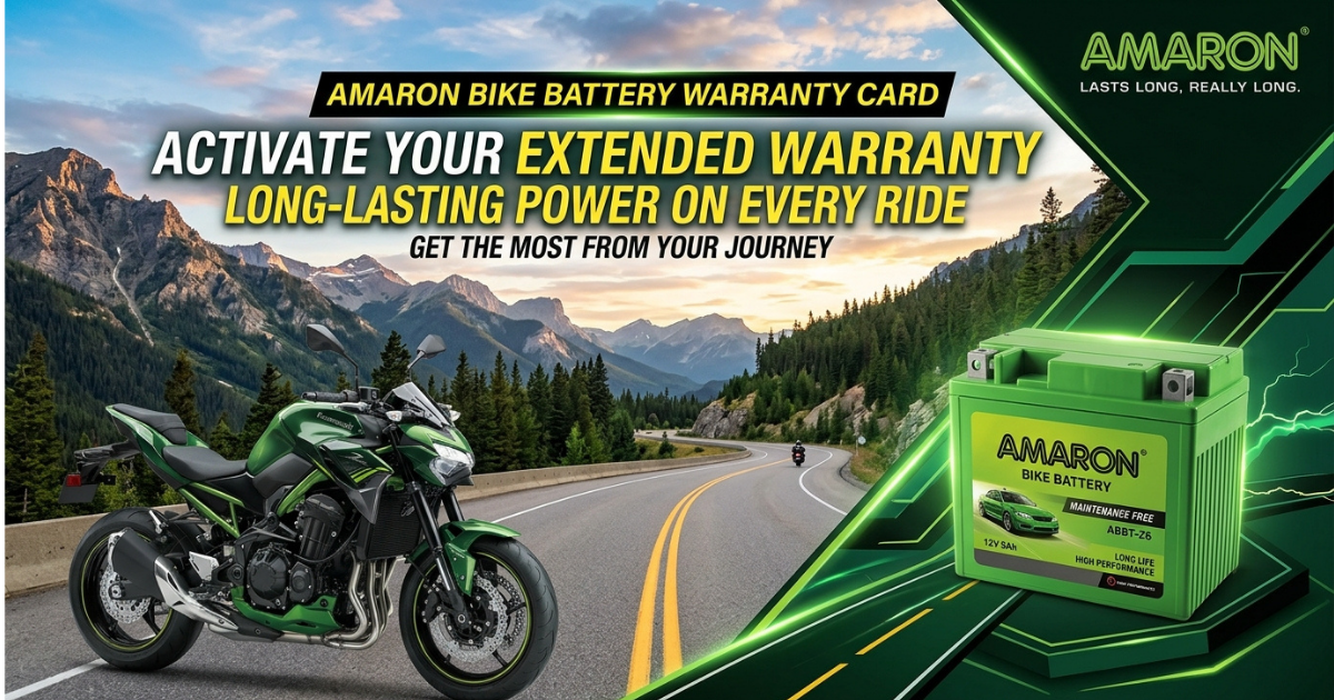 amaron bike battery warranty card for protect your battery life
