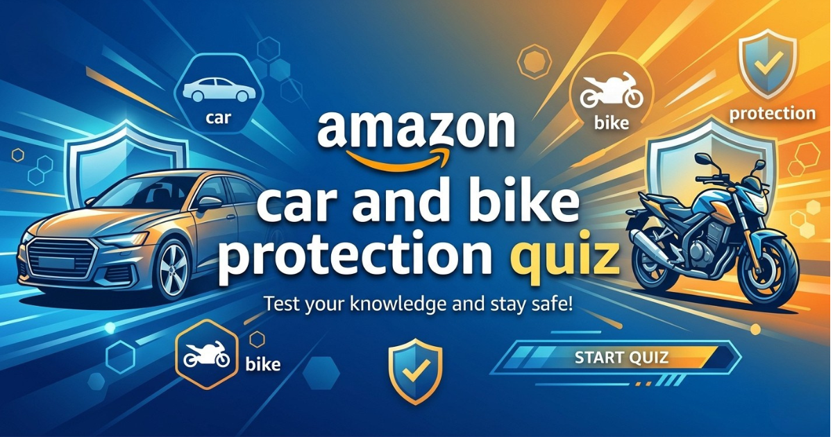 amazon car and bike protection quiz gain money