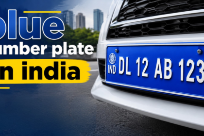blue number plate in India