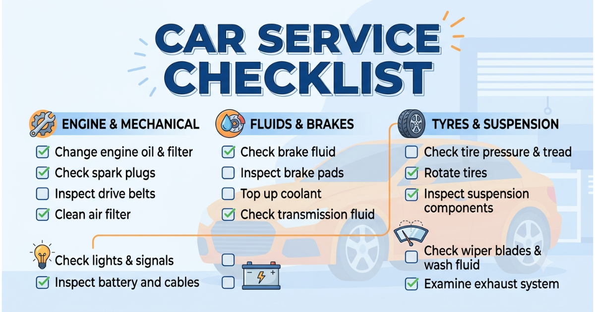 car service checklist save money
