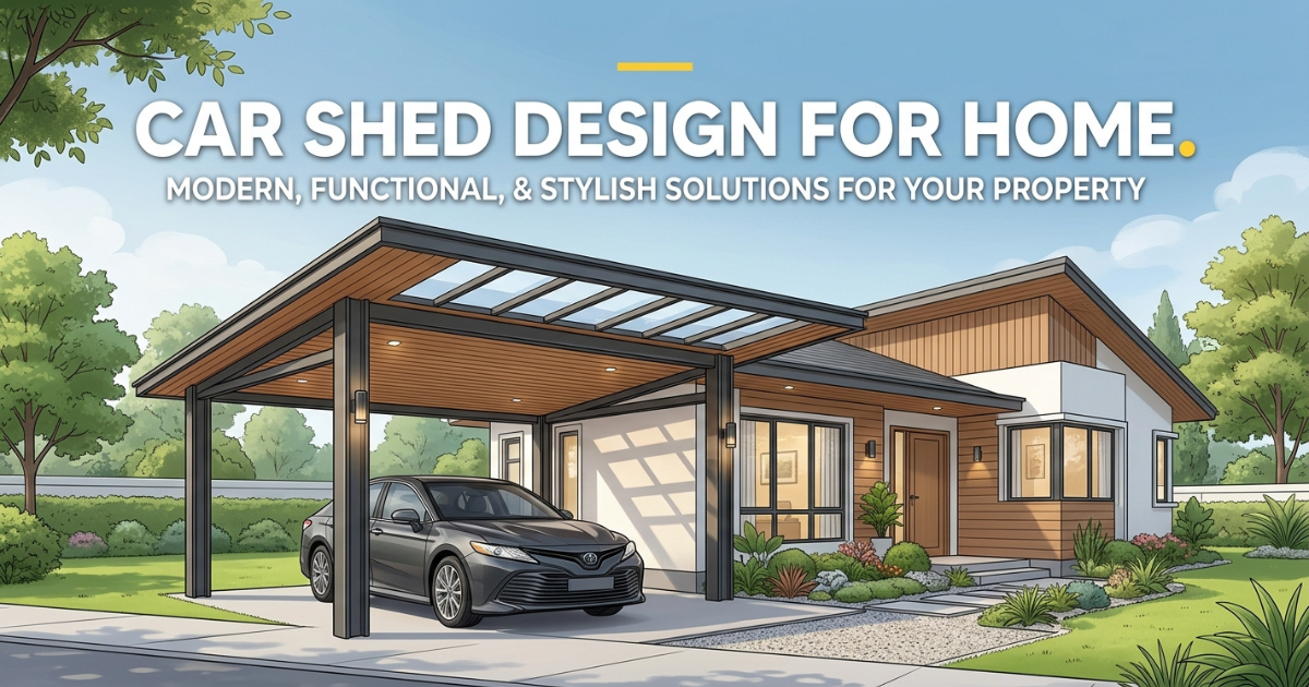 Installation steps for car shed design for home