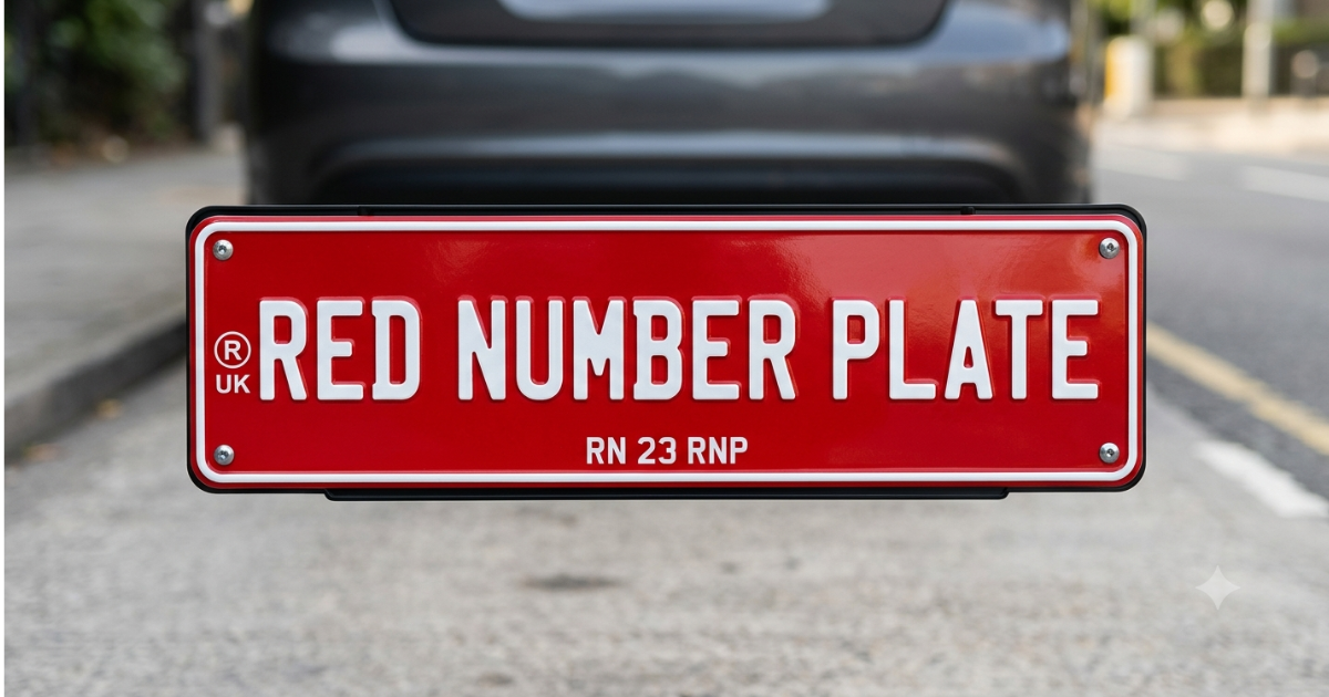 red number plate for TRC