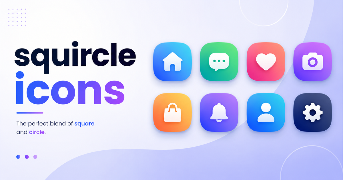 Stylish squircle icons