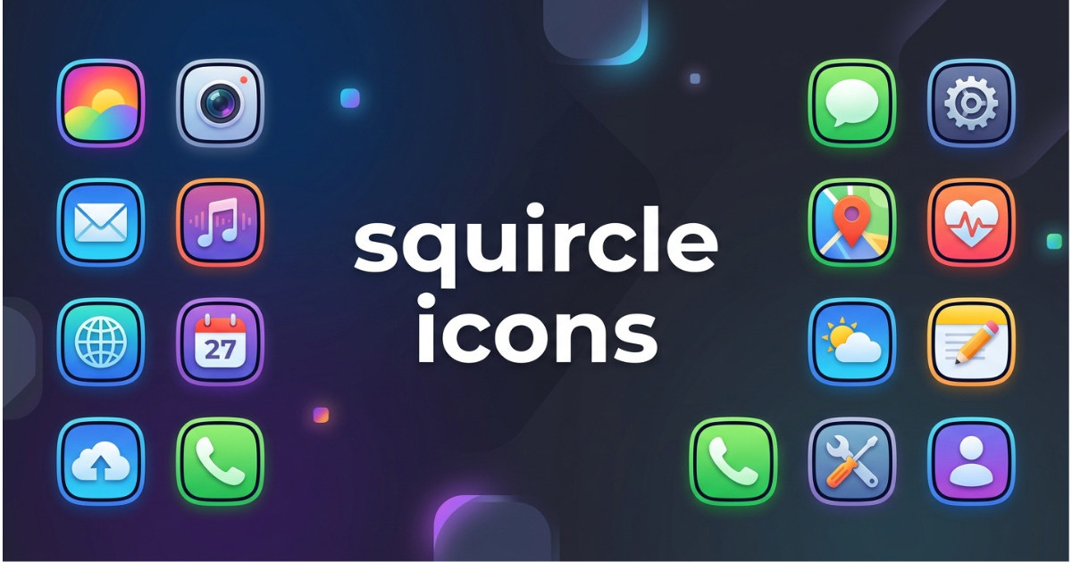 squircle icons with soft look