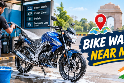 Local bike wash near me: scrubbing bicycle chain and wheels