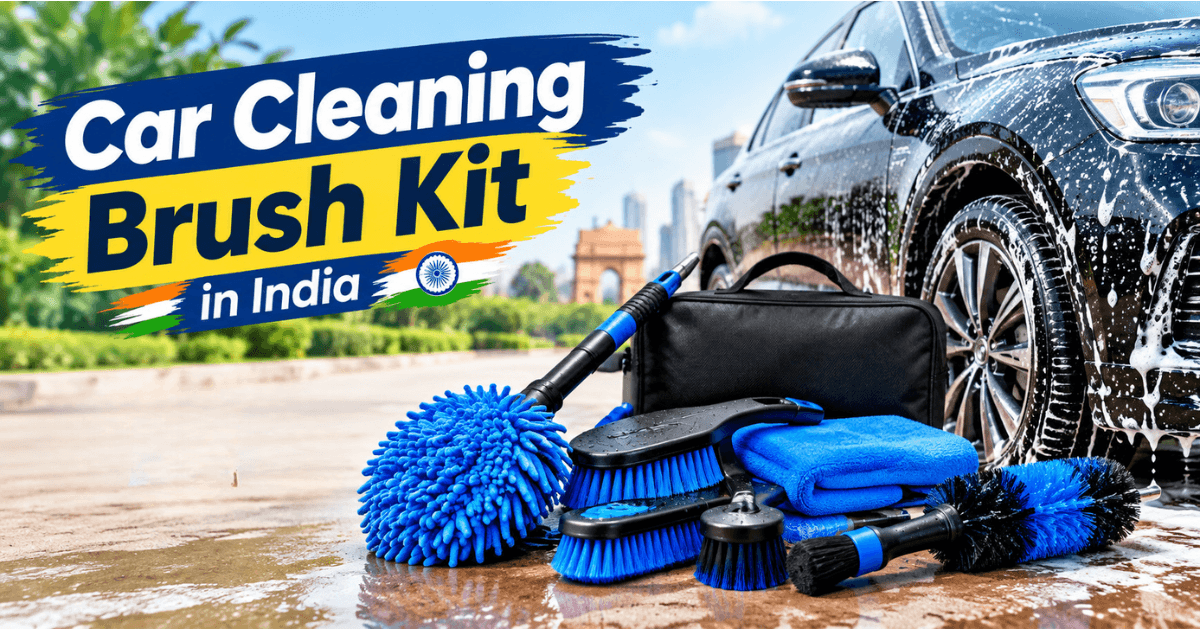 Car cleaning brush kit with deep clean detailing bristles
