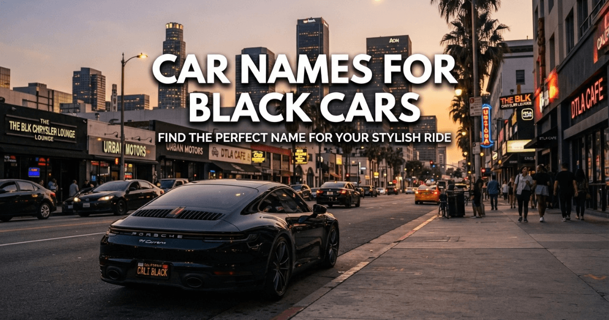 Car Names for Black Cars: Bold Options