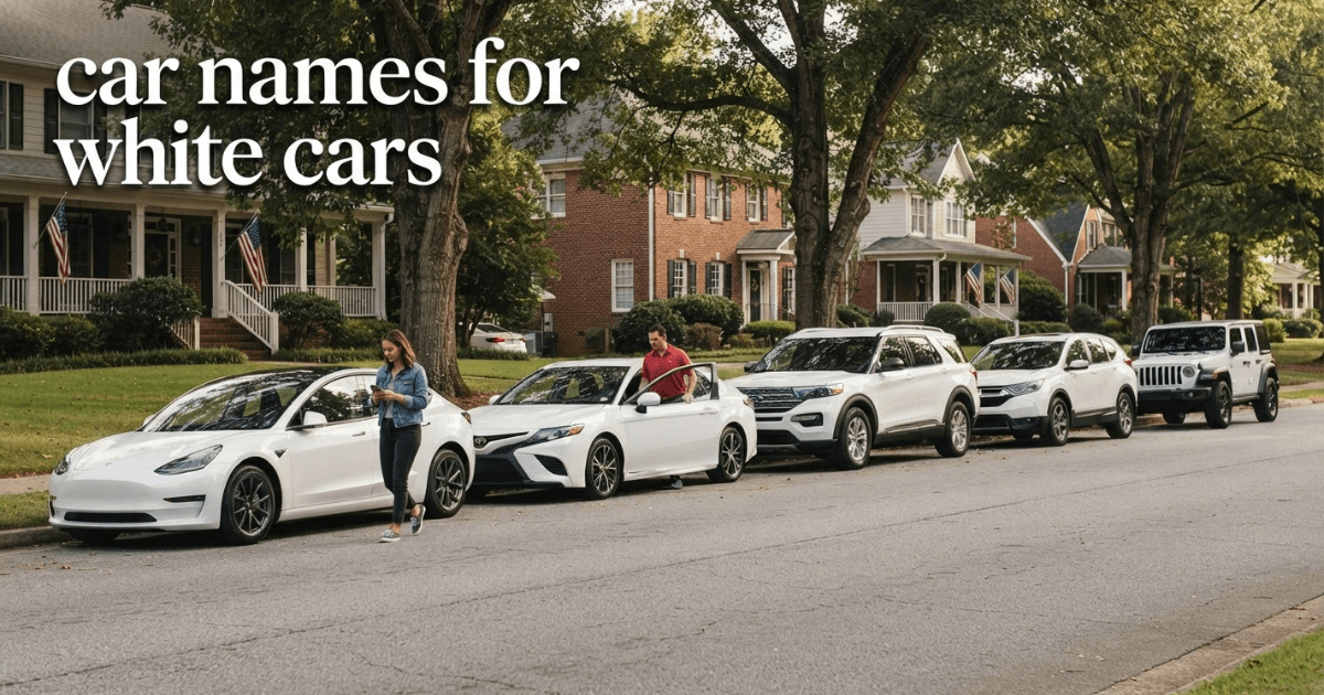 Car Names for White Cars: Stylish Pearl Models