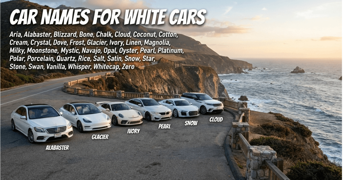 Car Names for White Cars: Elegant Snow Editions