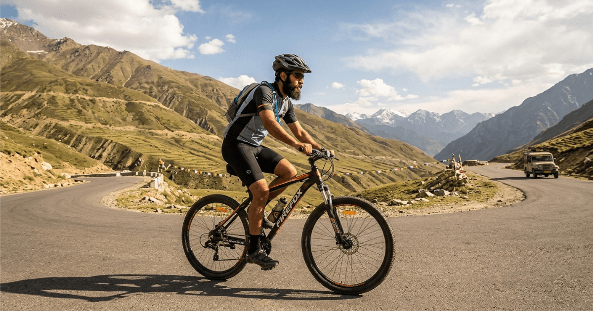 Mountain bike disc brake cycle stopping power system