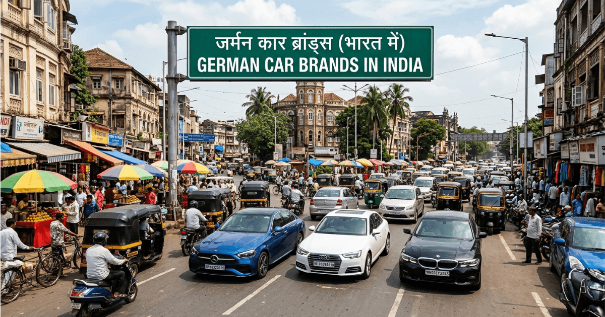Luxury German car brand emblems on vehicle grilles