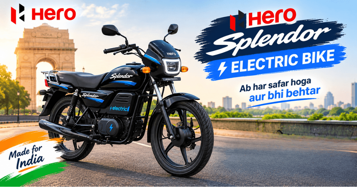 Hero Splendor Electric Bike charging at home station