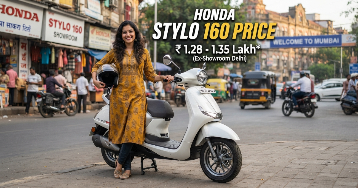 Honda Stylo 160 Price banner image for a blog post or article
