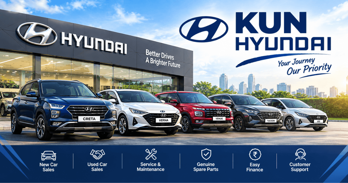 KUN Hyundai showroom displaying latest car models today