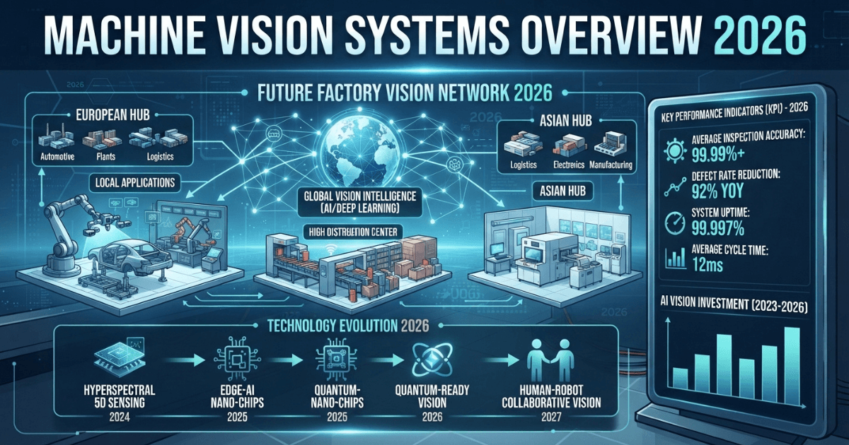 Diagram showing Machine Vision Systems Overview 2026 concepts