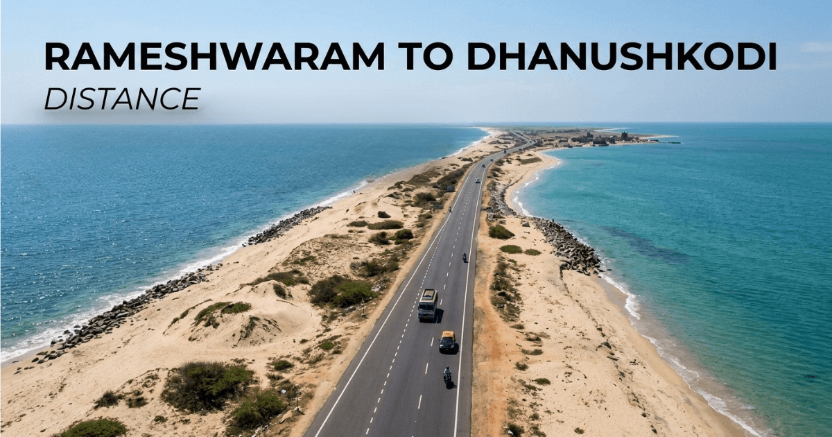Rameshwaram to Dhanushkodi distance road route map