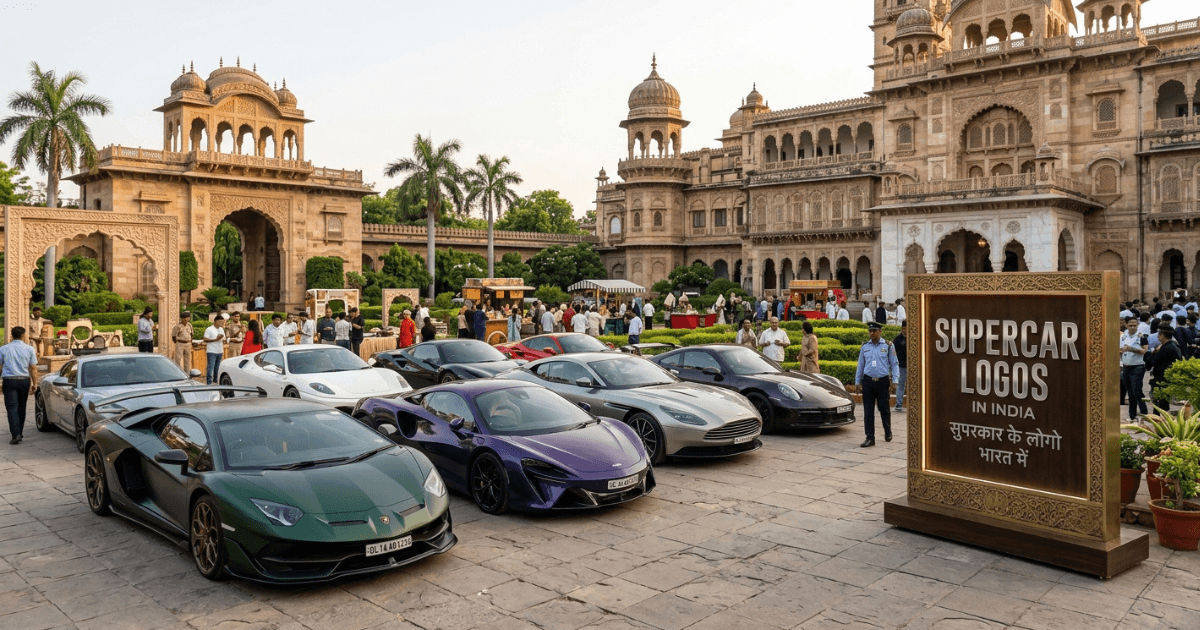 Sports car manufacturer emblems showcasing sleek supercar branding