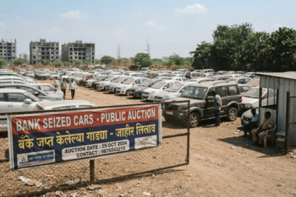 Row of Bank Seized Cars awaiting public auction