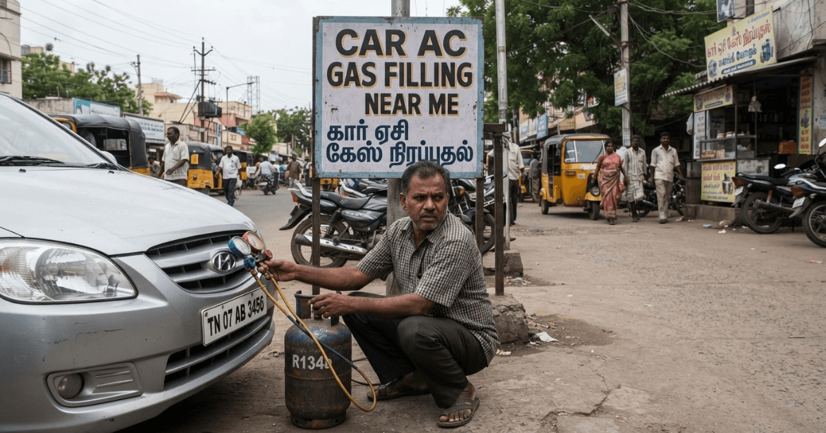 Affordable car AC gas filling near me service
