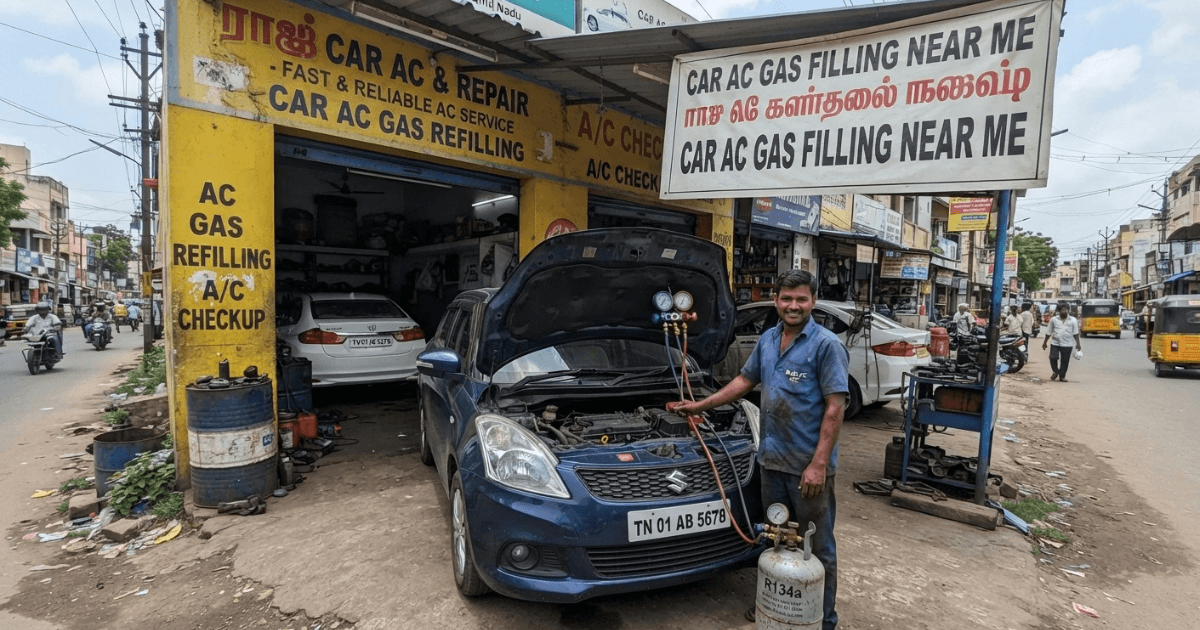 Quick car AC gas filling near me today