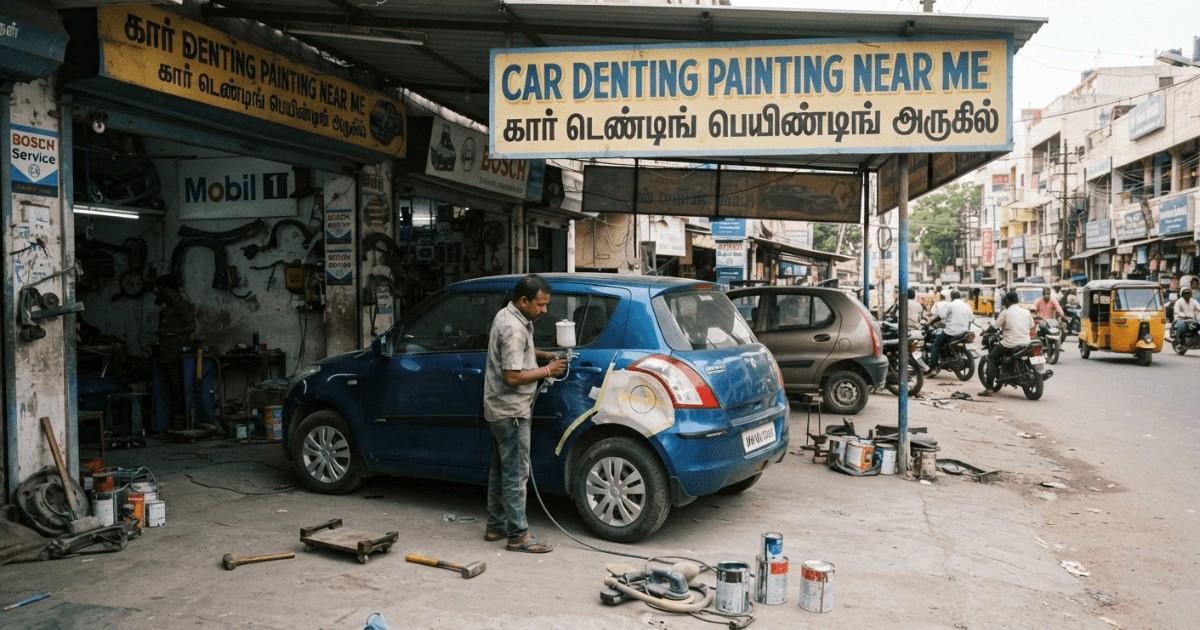 Professional Car Denting Painting near Me, expert finish