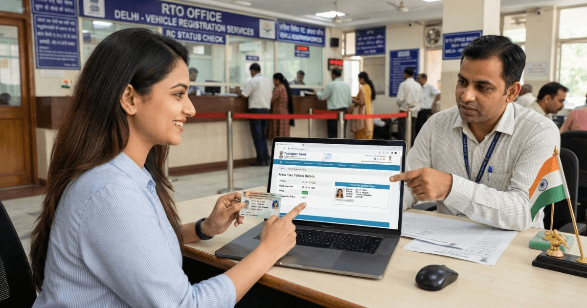 Person learning how to check RC online easily