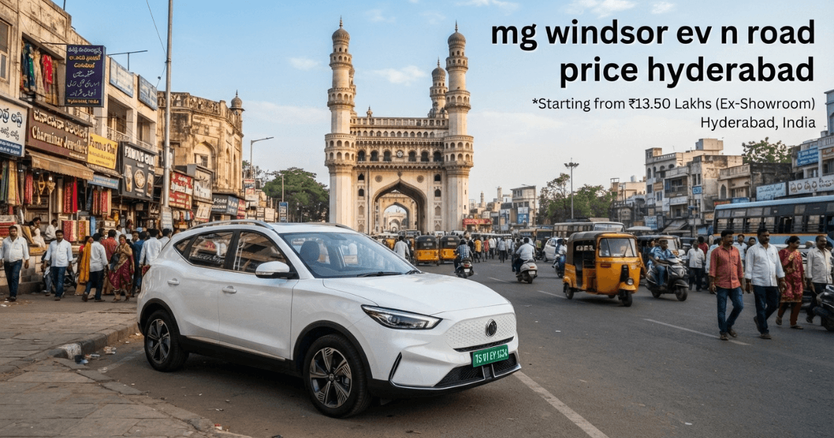 Check MG Windsor EV on Road Price Hyderabad