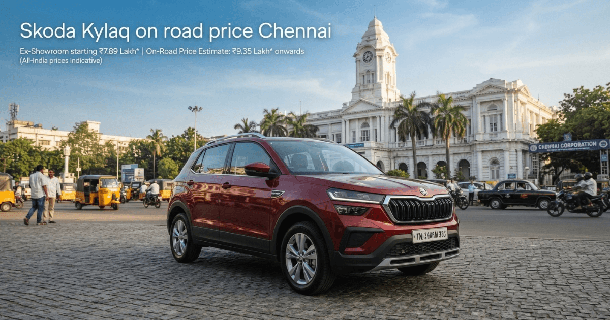 Skoda Kylaq on road price in Chennai