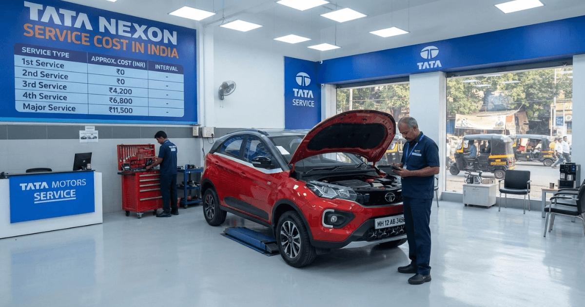 Tata Nexon Service Cost chart with maintenance prices